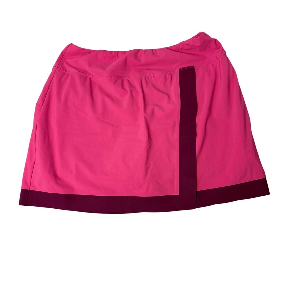 Foray Golf Pink Burgundy Wrap Front Athletic Skort Medium Womens Golf Tennis